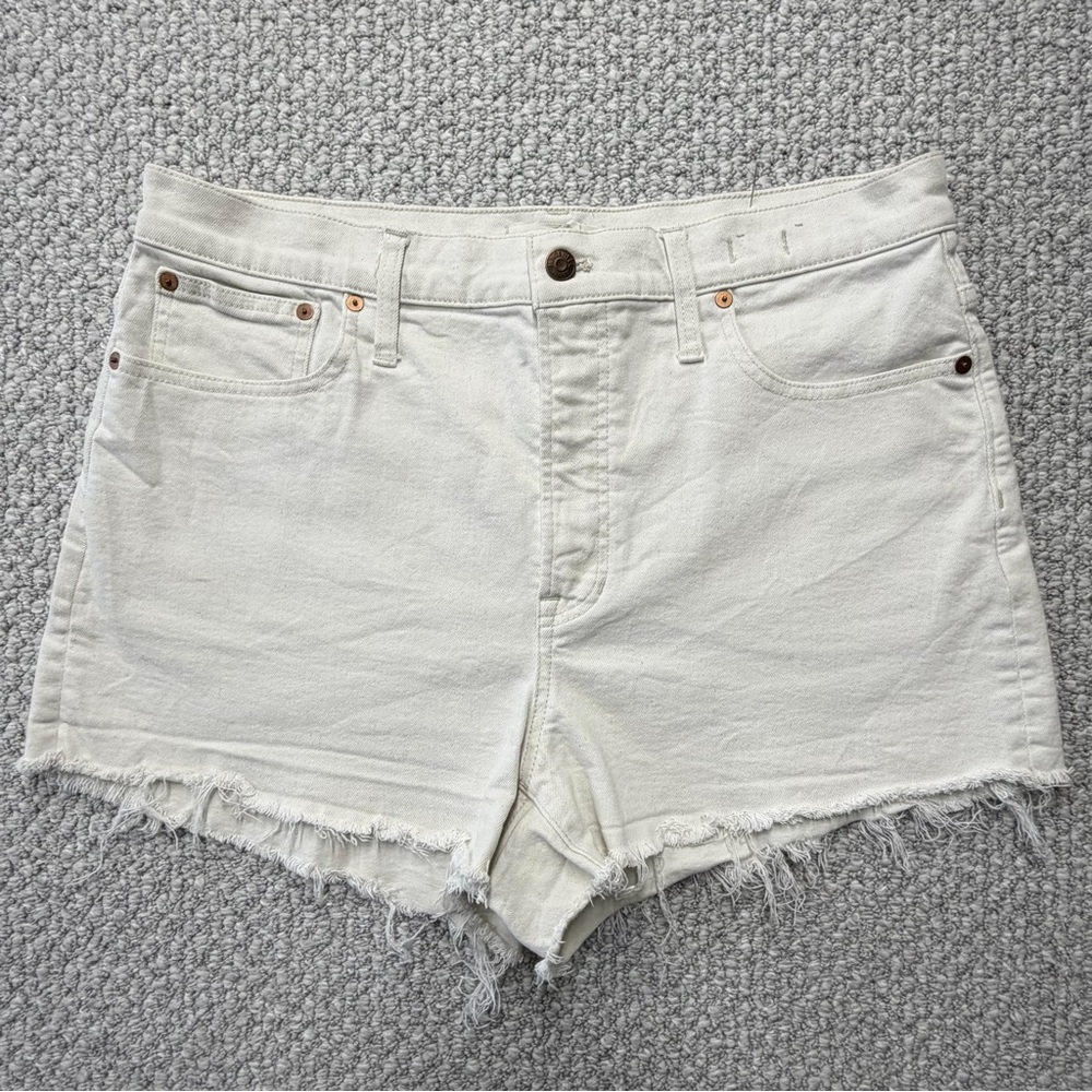 Madewell Distressed High-Rise Denim Shorts-Y2K-festival-Women size 32 NWOT